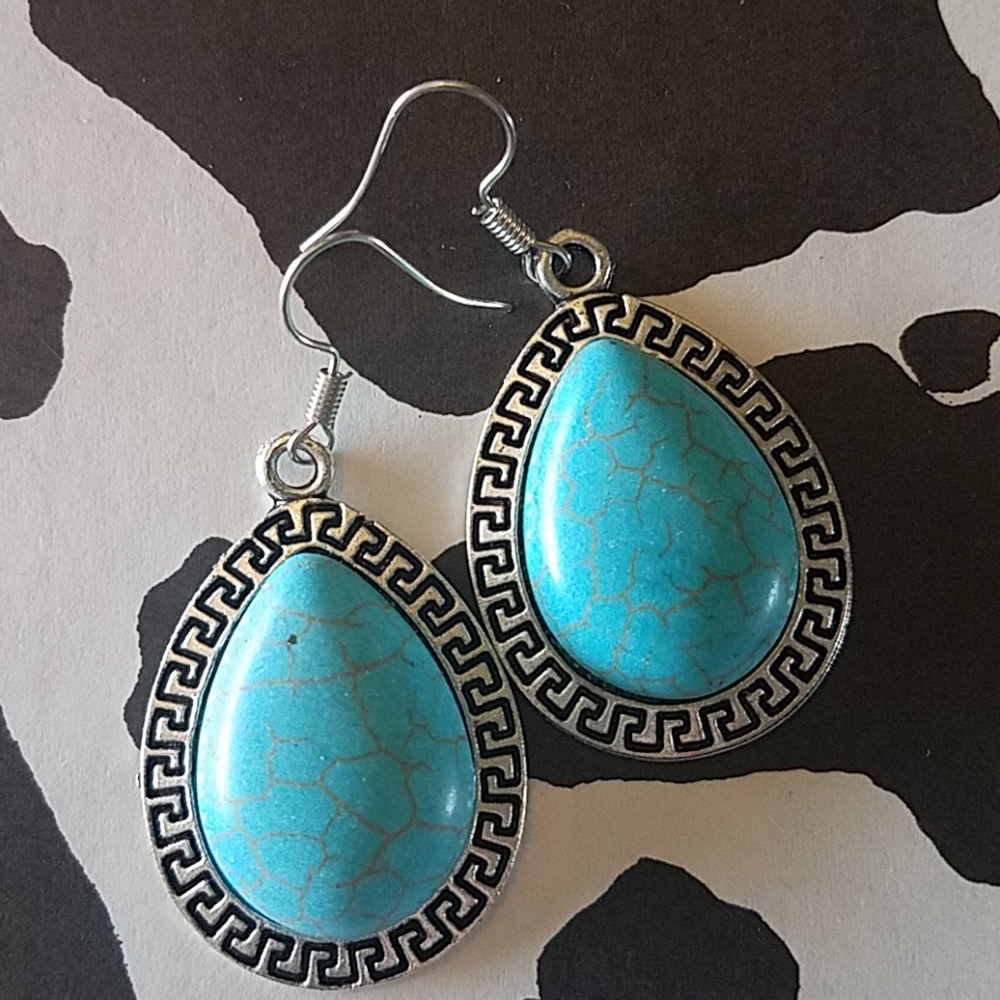 Turquoise and Silver Earrings
